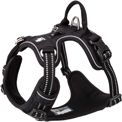 Harnais anti traction chien - PullFree™ - Noir