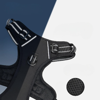 Harnais anti traction chien - PullFree™ - Noir