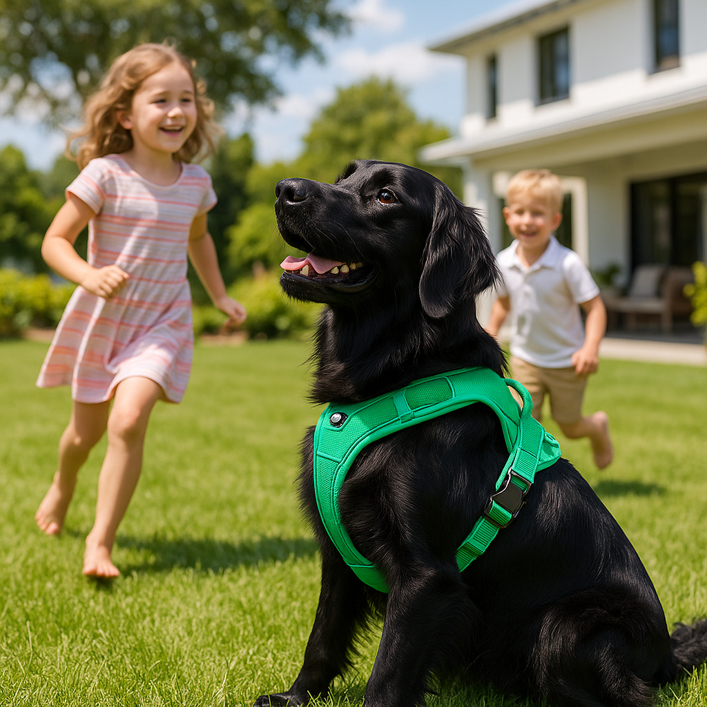 Harnais anti traction chien | PullFree™ - Vert