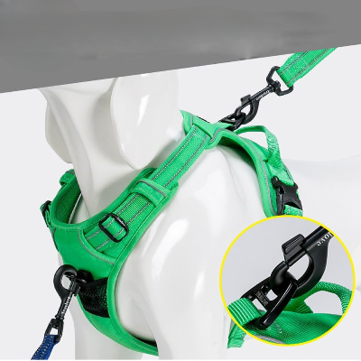 Harnais anti traction chien | PullFree™ - Vert