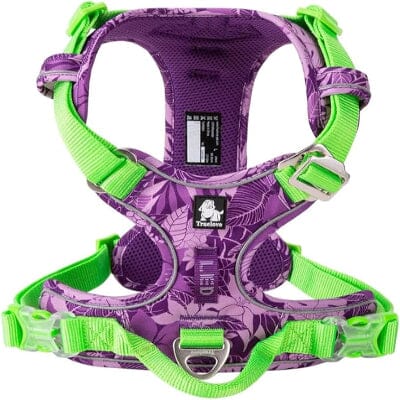 Harnais anti traction chien | PullFree™ - Camouflage Mauve