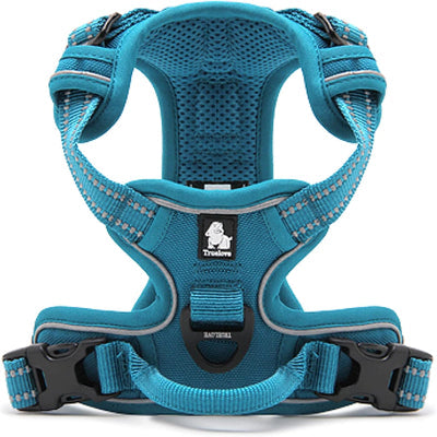 Harnais anti traction chien | PullFree™ - Bleu