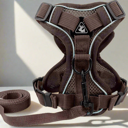 Harnais Petit Chien | DoogyHarness™ - Café